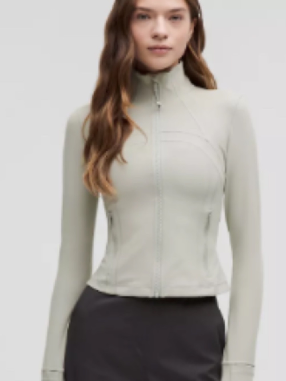 Lululemon cropped define jacket size 6 jade grey